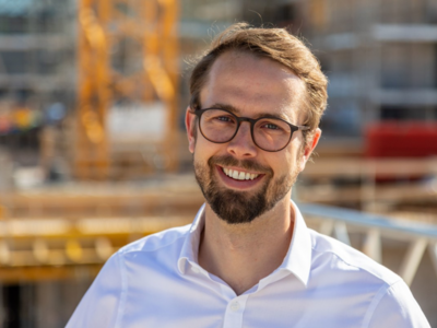 Portrait Philippe Burkhalter auf Baustelle